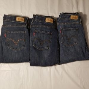 3 pairs Levi's 525 Perfect Waist / Straight Leg